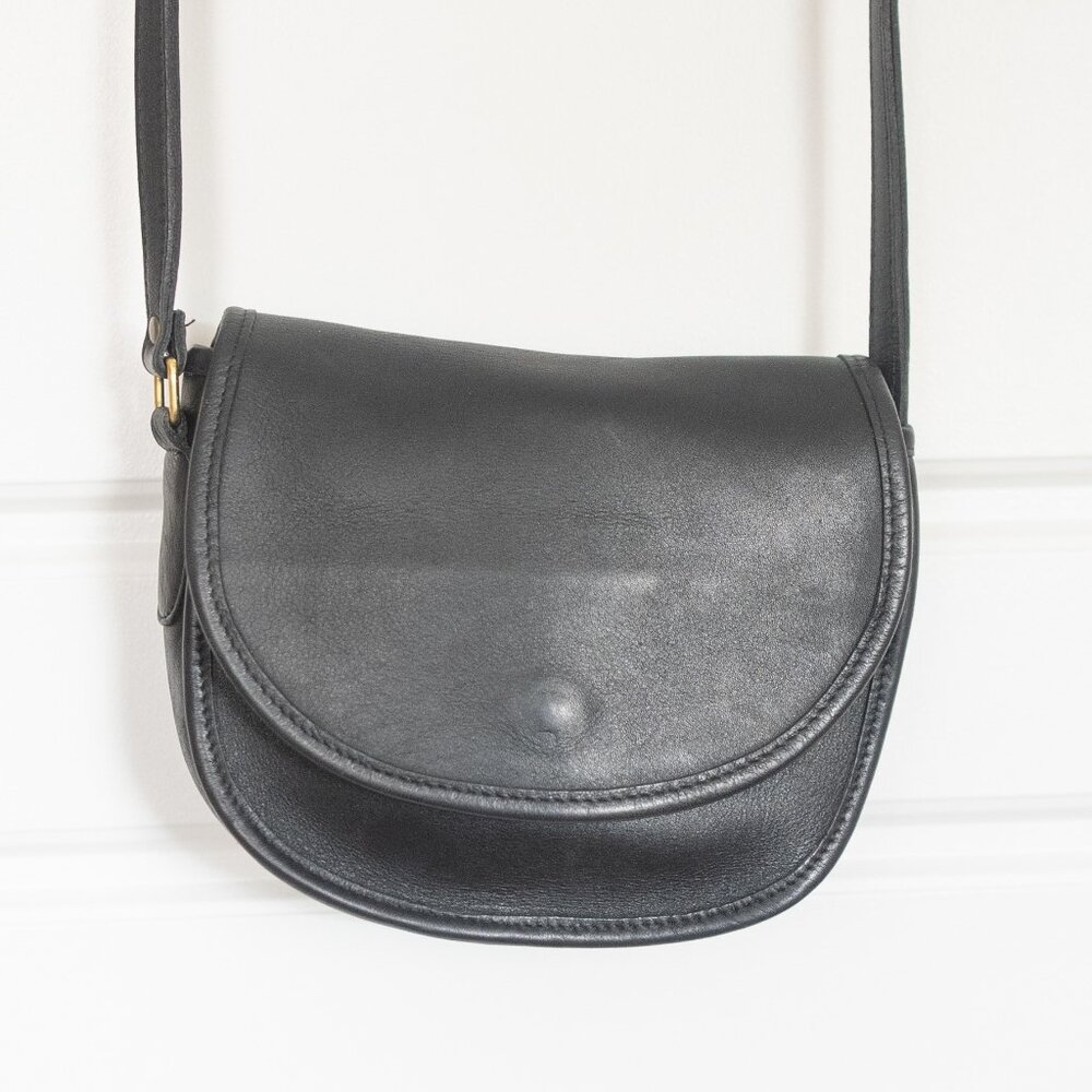 Coach Black Casey Leather Leather Mini Bag 1990s